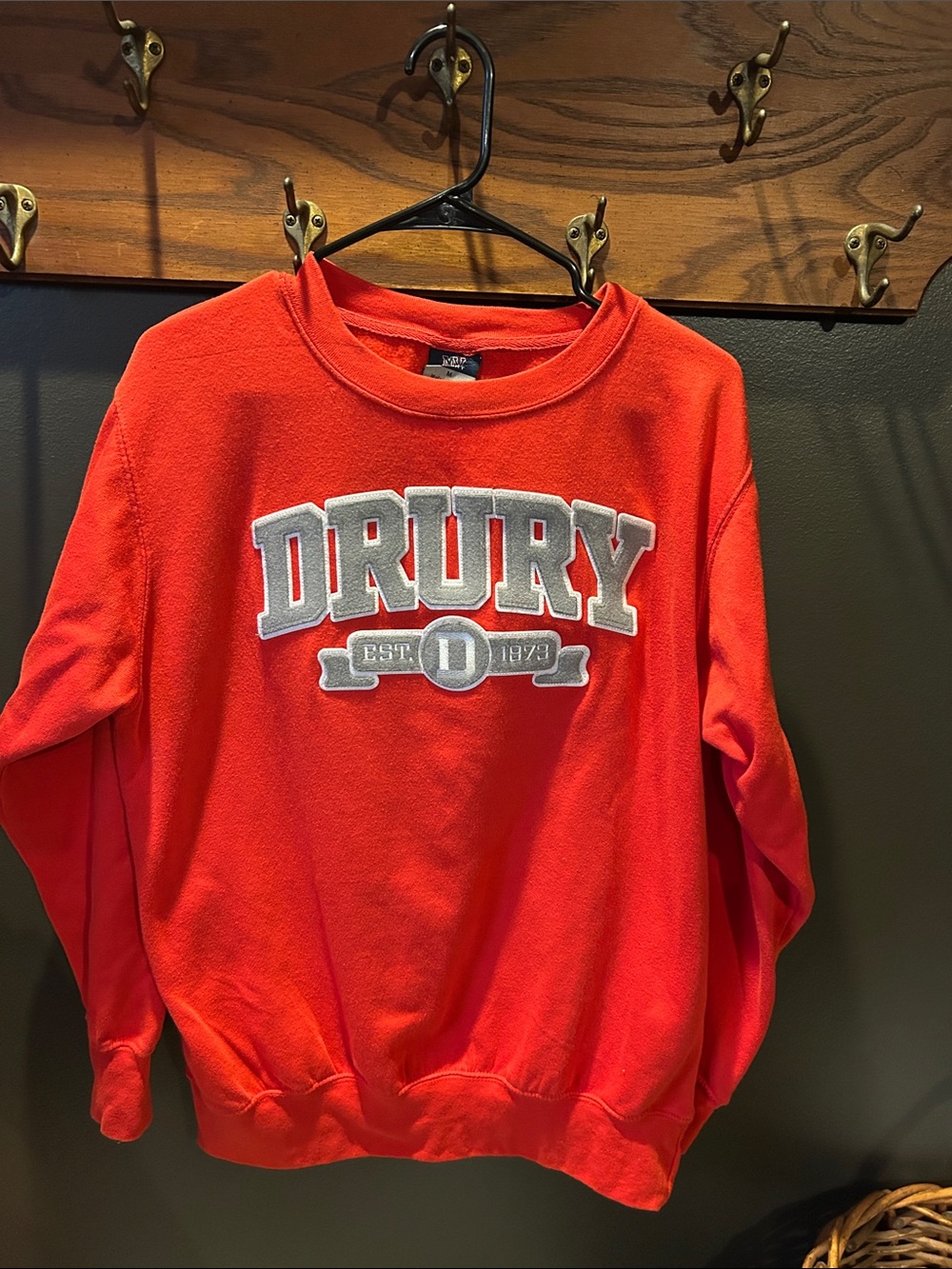 Red Crewneck Drury University Sweatshirt